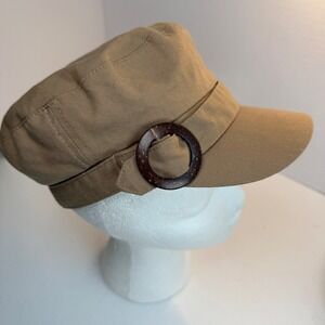 Cardani Headcovers 100% Cotton Tan Newsboy Cadet Hat